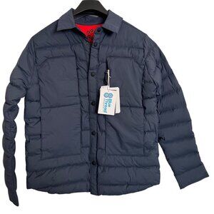 Obermeyer Explorer Down Shirt Size Small Men’s 600 Fill NWT $249 Navy Blue